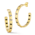 Rachel Zoe Ombre CZ Flat Inside-Out Hoop Earrings in 14K Gold Over Brass