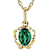 Lab Created Emerald GemIni Birthstone Pendant
