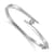 Rhodium Over 14K White Gold Diamond Hinged Bangle 0.25ctw