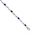 Rhodium Over 10k White Gold Diamond and Blue Sapphire Bracelet