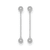 Rhodium Over 14K White Gold Diamond Circles Dangle Post Earrings