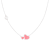 6.5-7mm Off Round White Cultured Freshwater Pearl and Pink enamel
Rhodium Over Sterling Necklace