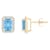 7x5mm Emerald Cut Simulated Aquamarine And Created White Sapphire 10k
Yellow Gold Stud Earrings