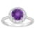 7mm Round Amethyst And White Topaz Accents Rhodium Over Sterling Silver
Halo Ring