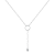 Round White Topaz Rhodium Over Sterling Silver Dainty Necklace, 0.30ct