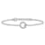 Rhodium Over 14k White Gold Diamond Sideways Letter Q Bracelet