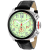 Christian Van Sant Men's Grand Python  (Glow-in-the-dark)White Dial,
Black Leather Strap Watch
