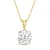 White Cubic Zirconia 14k Yellow Gold Pendant With Chain 2.00ctw