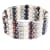 6-7mm Black, Silver, and White Cultured Freshwater Pearl Silver  Bracelet