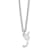 Rhodium Over Sterling Silver Letter I Initial Necklace