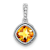 Rhodium Over 10k White Gold Beaded 0.73 cttw Cushion Citrine and 0.21
cttw diamond Pendant