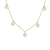 Lab-Grown Diamond Asscher-Cut Bezel Set Station Necklace In 14K Yellow
Gold 2.00ctw