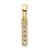 14K Yellow Gold Diamond Letter I Initial with Bail Pendant