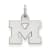 Rhodium Over Sterling Silver LogoArt University of Michigan Extra Small Pendant