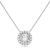 14K White Gold Necklace Round HaloCubic Zirconia Solitaire1.25CTW 18
Inch .60mm Box Link Chain