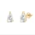 White Cubic Zirconia 14k Yellow Gold Studs With Velvet Gift Box 0.50ctw