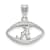 Rhodium Over Sterling Silver LogoArt University of Alabama Football Pendant