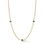 Sterling Statements 14K Yellow Gold Over Sterling Silver 3-Stone Green
CZ Curb Chain Necklace