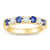 1.00ctw Sapphire and Diamond Wedding Band Ring in 14k Yellow Gold