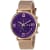 Christian Van Sant Men's Somptueuse LTD Purple Dial, Rose Stainless
Steel mesh Watch