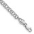 Rhodium Over 14k White Gold 3.75mm Solid Diamond-Cut Double Link Charm Bracelet