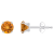 5mm Round Citrine Rhodium Over 10k White Gold Stud Earrings