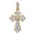 10k Yellow Gold and Rhodium Over 10k Yellow Gold 0.10 cttw Diamond Fancy
Cross Pendant