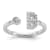 Rhodium Over 14K White Gold Lab Grown Diamond VS/SI GH, Initial B
Adjustable Ring
