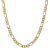 14K Yellow Gold 7mm Flat Figaro Chain Necklace