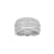 White Cubic Zirconia Platinum Over Sterling Silver Three Row Band Ring 2.57ctw