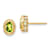 10k Yellow Gold 0.9ctw Oval Peridot August Birthstone Stud Earrings
