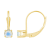 4mm Round Moonstone 14k Yellow Gold Drop Earrings