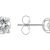 5.00ctw Diamond Simulant Stud Earrings In Sterling Silver