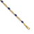 14k Yellow Gold and Rhodium Over 14k Yellow Gold Sapphire and Diamond Bracelet