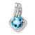 Rhodium Over 10k White Gold 1.68 cttw Swiss Blue Topaz and Accent
Diamond Pendant