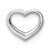 Rhodium Over 14k White Gold Mini Floating Heart Slide Pendant