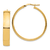 14k Yellow Gold High Polished 1 1/2" Hoop Earrings
