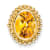 10k Yellow Gold Beaded 1 ctw Oval Citrine Chain Slide Pendant
