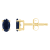 5x3mm Oval Sapphire 14k Yellow Gold Stud Earrings