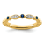 14K Yellow Gold Stackable Expressions Lab Created Sapphire and Diamond
Ring 0.105ctw