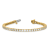 14K Yellow Gold 5.00 ct. Colorless Moissanite 4 Prong Tennis Bracelet