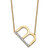 14k Yellow Gold and Rhodium Over 14k Yellow Gold Sideways Diamond
Initial B Pendant 18 Inch Necklace