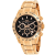 Oceanaut Men's Biarritz Black Dial, Rose Bezel, Rose Stainless Steel Watch