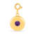 Round Amethyst 18K Yellow Gold Over Sterling Silver Circle February
Birthstone Charm