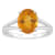 10x8mm Oval Citrine Rhodium Over Sterling Silver Ring