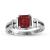 0.85ctw Ruby and Diamond Ring in 14k White Gold