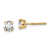 14K Yellow Gold Certified Lab Grown Diamond 1ct. VS/SI GH+, Screw Back Earrings