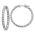 Rhodium Over 14K White Gold Oro Spotlight Lab Grown Diamond SI+, H+,
Hoop with Safety Clasp Earrings