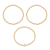 Initial D CZ Beaded Bracelet Set In 14K Gold Over Brass 0.15ctw