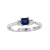 0.34ctw Sapphire and Diamond Ring in 14k White Gold